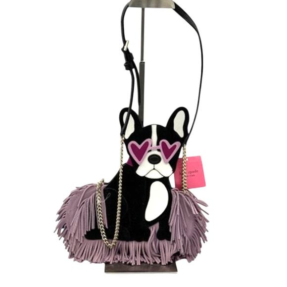 Kate Spade Francois French Bulldog Cross-Body*COLLECTORS NWT Dustbag